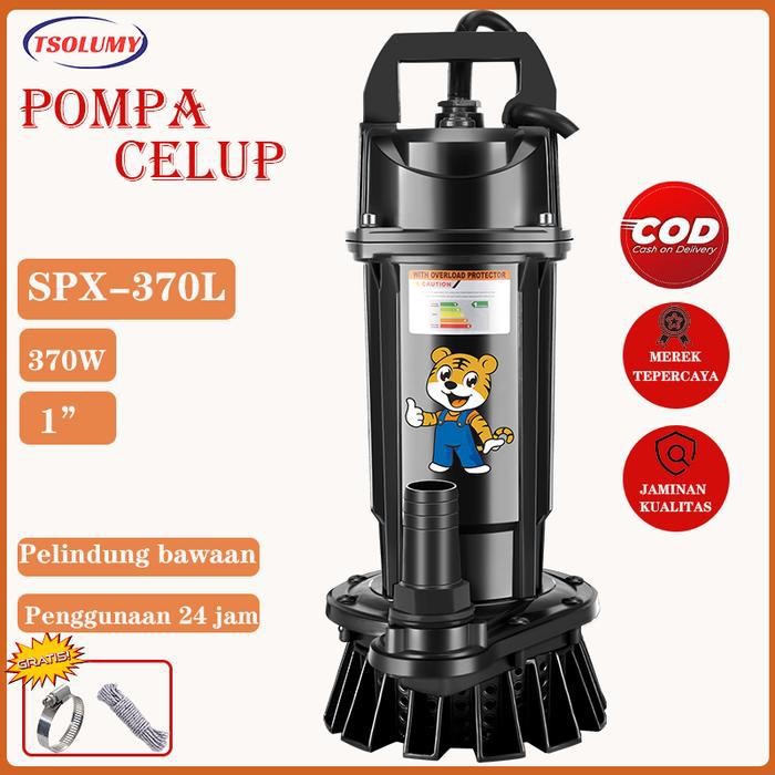 NEW Pompa Celup Air Kotor 370W Submersible Pump 1 inch Pompa Kolam Ikan / Banjir pompa celup pompa l
