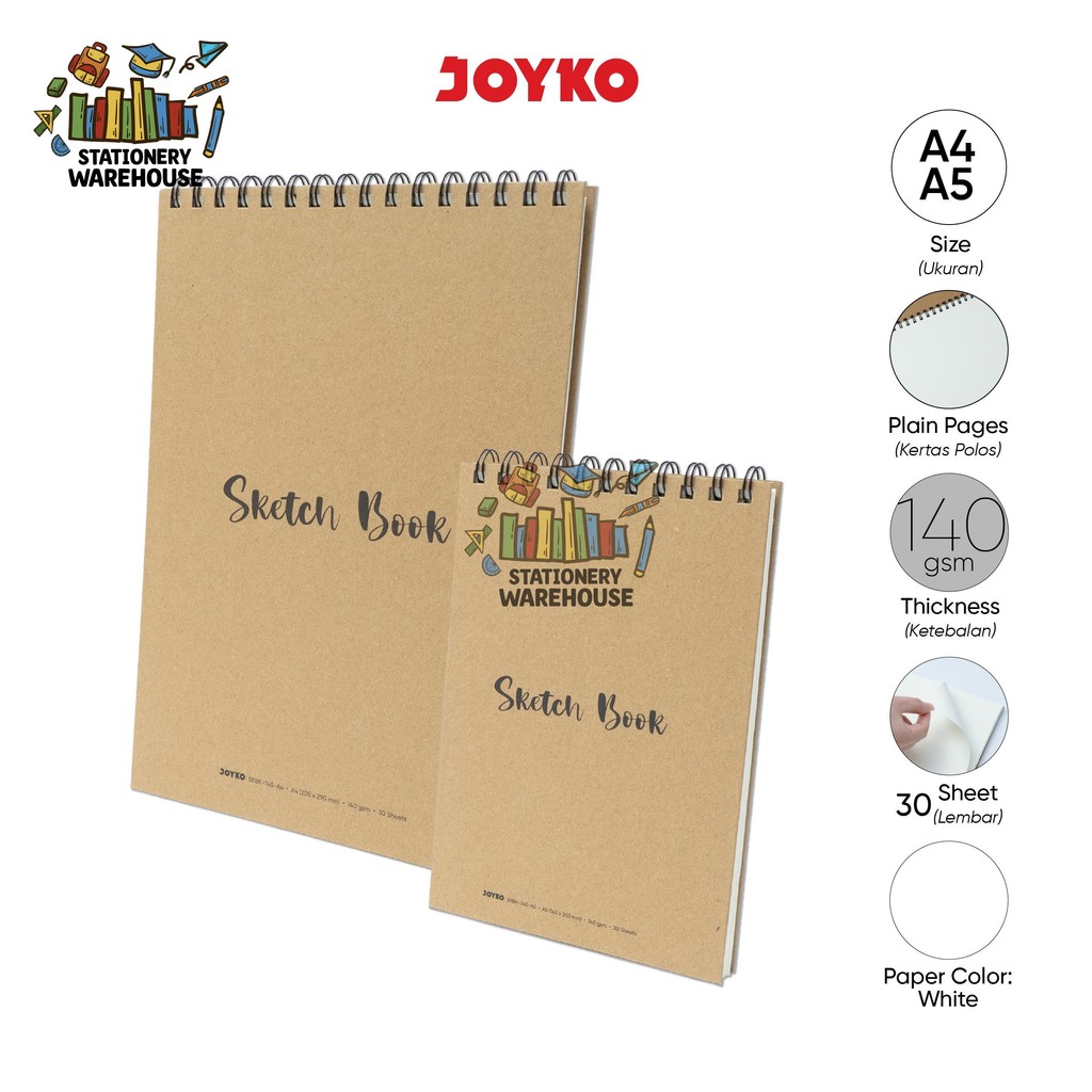 

Sketch Book JOYKO Buku Sketsa Gambar SKBK-745 A5 A4 A3
