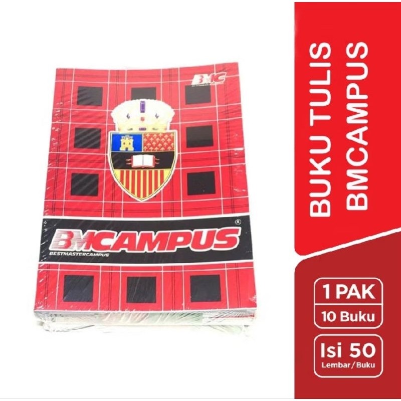 

BMC Capus 50 Lembar Boxy Panjang Buku Tulis (1Pak/10Buku)