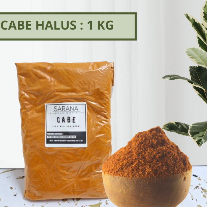 

Cabe Bubuk Halus Super Pedas Asli Organik 1 kg / Rempah Bubuk Powder / Bumbu Dapur Bubuk Lengkap