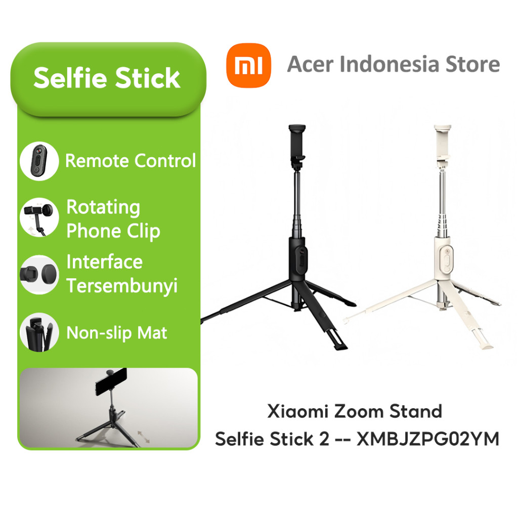 Xiaomi Zoom Stand Selfie Stick 2 Tripod Selfie Stick Bluetooth Remote Foldable Extendable Monopod