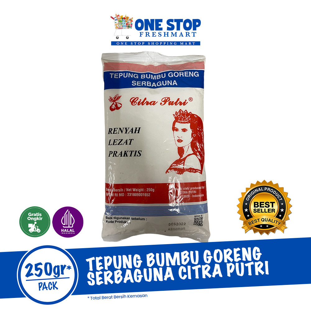 

TEPUNG PUTRI 250GR / TEPUNG BUMBU GORENG SERBAGUNA CITRA PUTRI 250GR