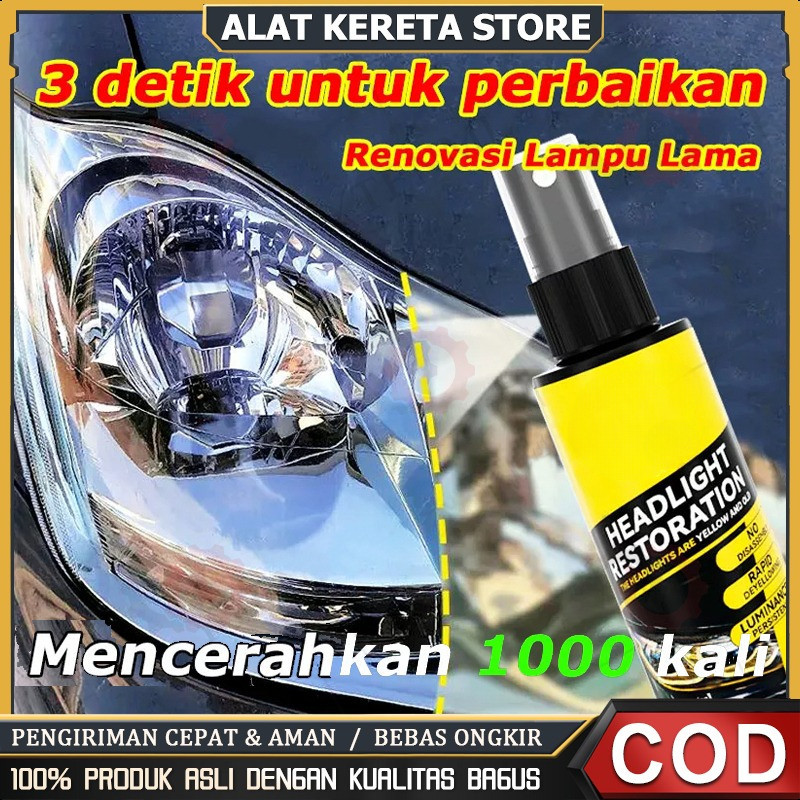 Headlight Restored / Pengkilap Mika Lampu / Headlamp Polish/Pembersih Kaca Lampu Mobil Kusam / Headl