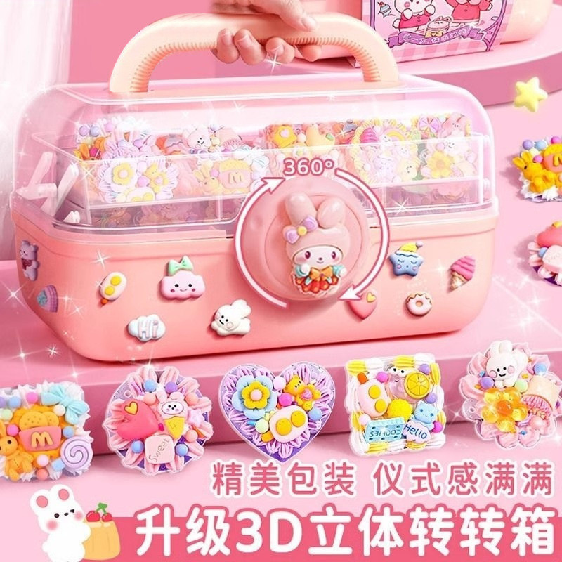 

885pcs DIY Gantungan Kunci Akrilik Set DIY Keychain Set Kartu Stiker luca Kotak Guka Cream Gum Kartun Mainan Anak Perempuan Hadiah Ulang Tahun