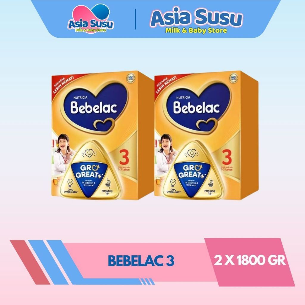 

NEW [BUNDLE] BEBELAC 3 3600GR (2X1800GR) - susu pertumbuhan anak 1-3 tahun PREMIUM