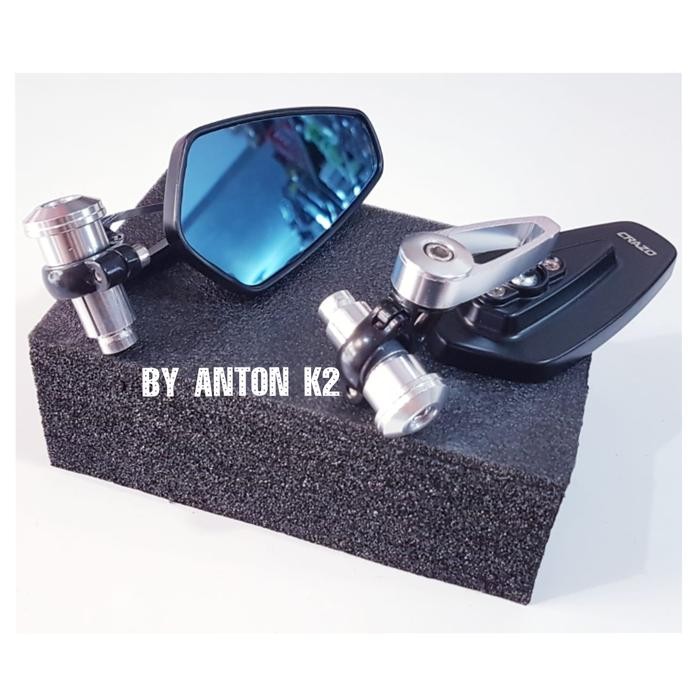 KACA SPION JALU BANDUL STANG/BAR END VARIASI MOTOR VARIO 160/VARIO NEW - Silver