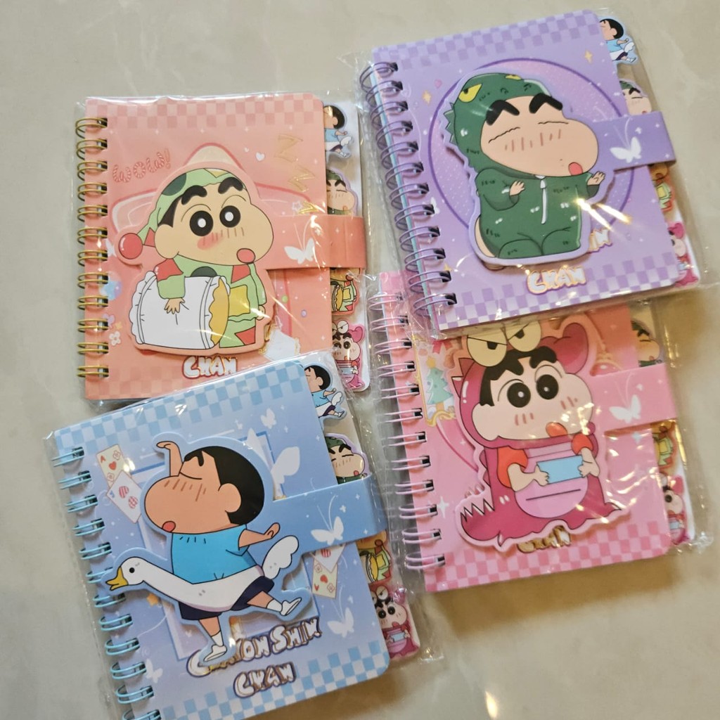 

[ORGM] 80 Lbr | Alat Tulis Kantor Perlengkapan Sekolah Notebook Spiral Mini A7 Motif Sinchan
