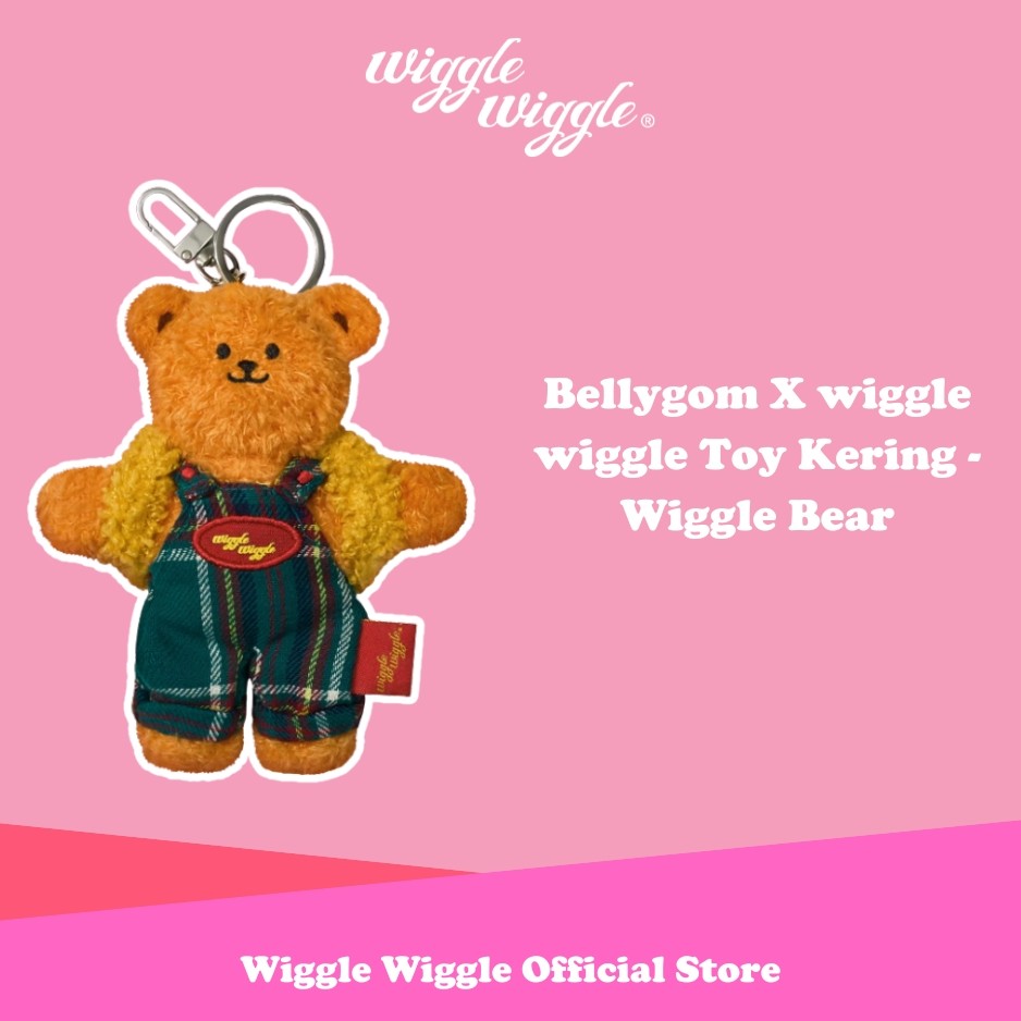 Wiggle Wiggle Bellygom X wiggle wiggle Toy Kering - Wiggle Bear Gantungan Kunci Boneka Lucu Korea