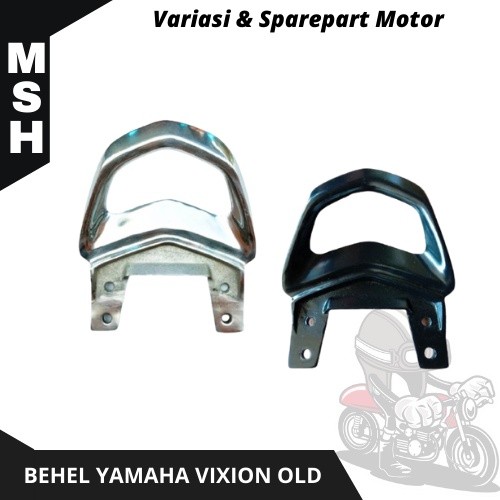Behel Vixion Old Bagian Belakang Bahan Alumunium Varian Warna Silver dan Hitam MSH Variasi Motor BEH