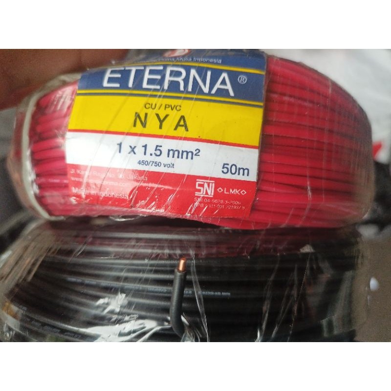 KABEL ETERNA TUNGGAL NYA 1,5 PANJANG 50 METER