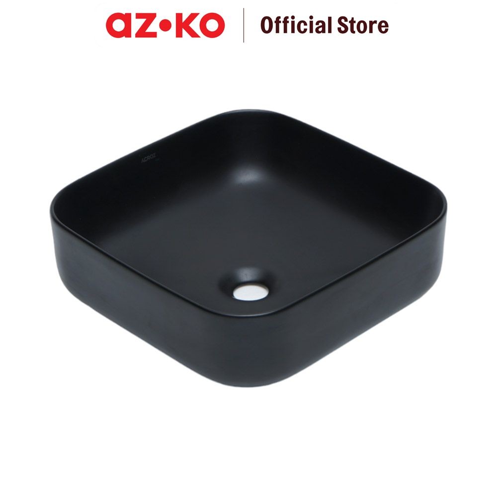 AZKO Acroz Wastafel Keramik Sf1205mb - Hitam Matte Hand Sink Tempat Cuci Tangan Perlengkapan Interio