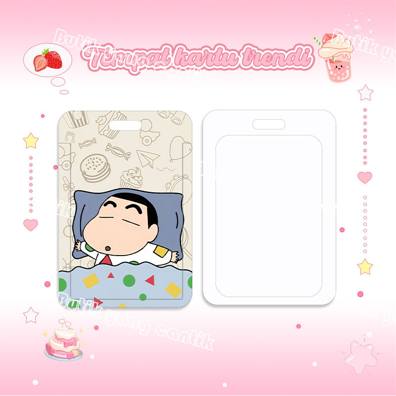 

ID Card Holder,Tempat kartu Crayon Shin-chan yang lucu, cocok untuk kantor/sekolah, kartu pelajar/kartu transportasi, kartu akses, KTP, Flazz, kartu kredit elektronik, uang elektronik.