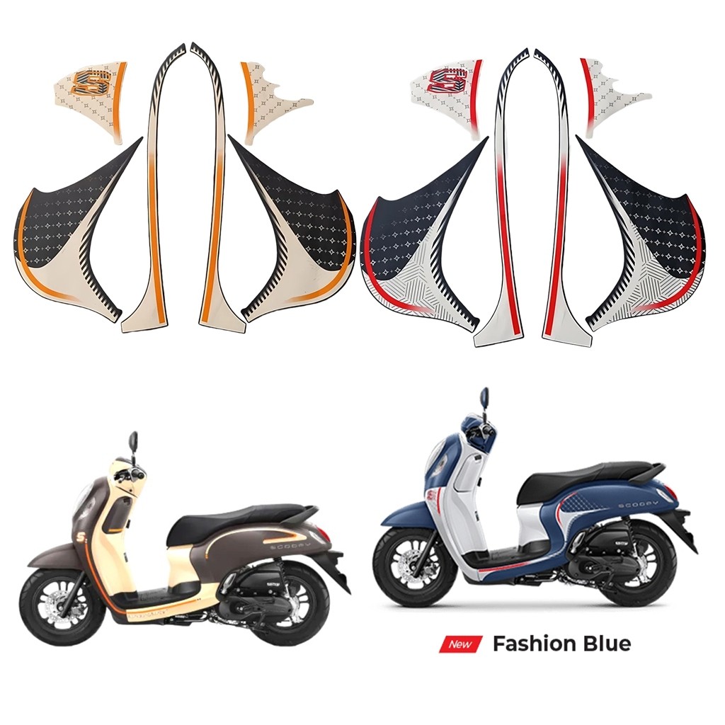 STRIPING STANDART HONDA SCOOPY FASHION 2024 | STIKER BODY HONDA SCOOPY FASHION 2024 | TERMURAH