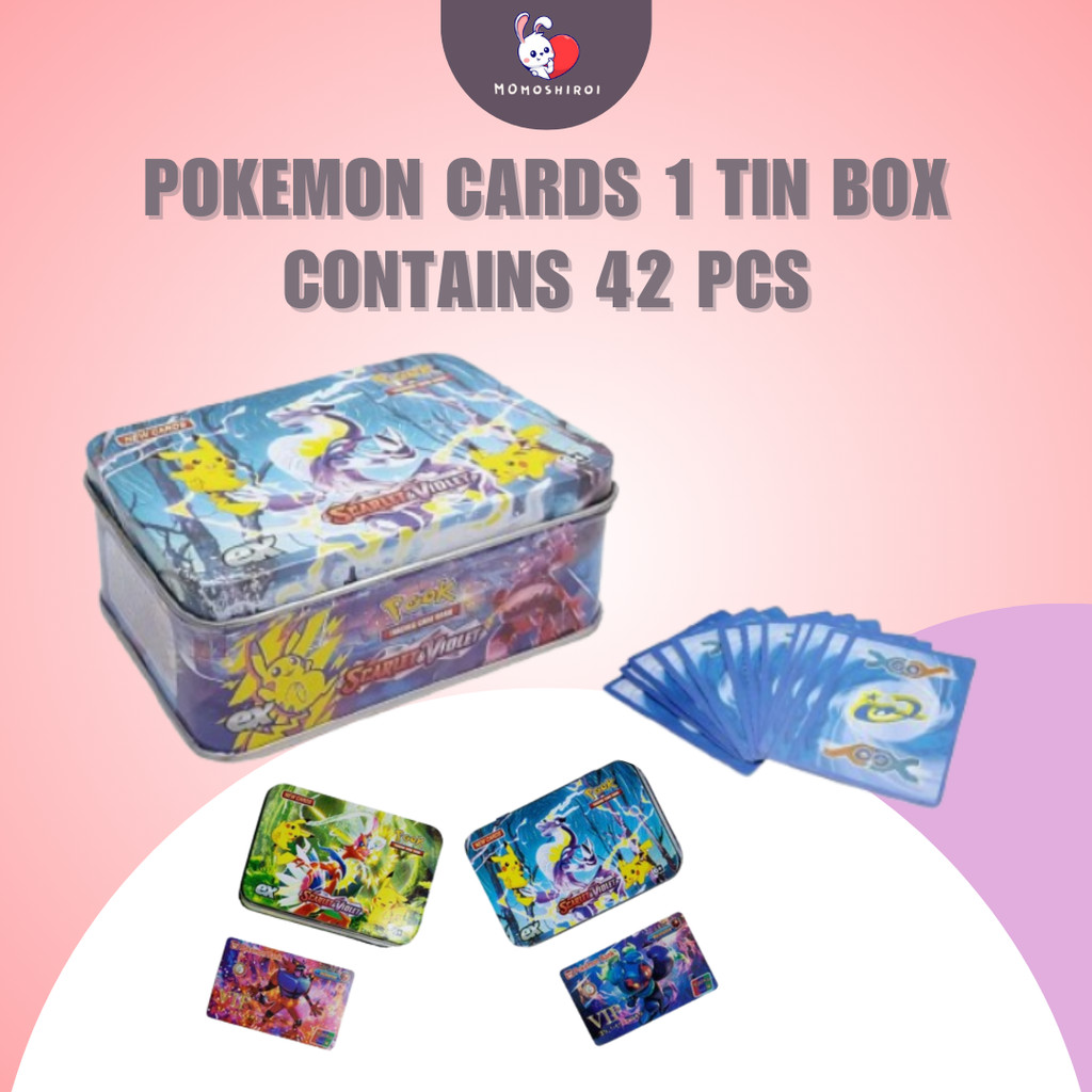 Kartu Pokemon 1 Box Kaleng isi 42pcs Murah Card
