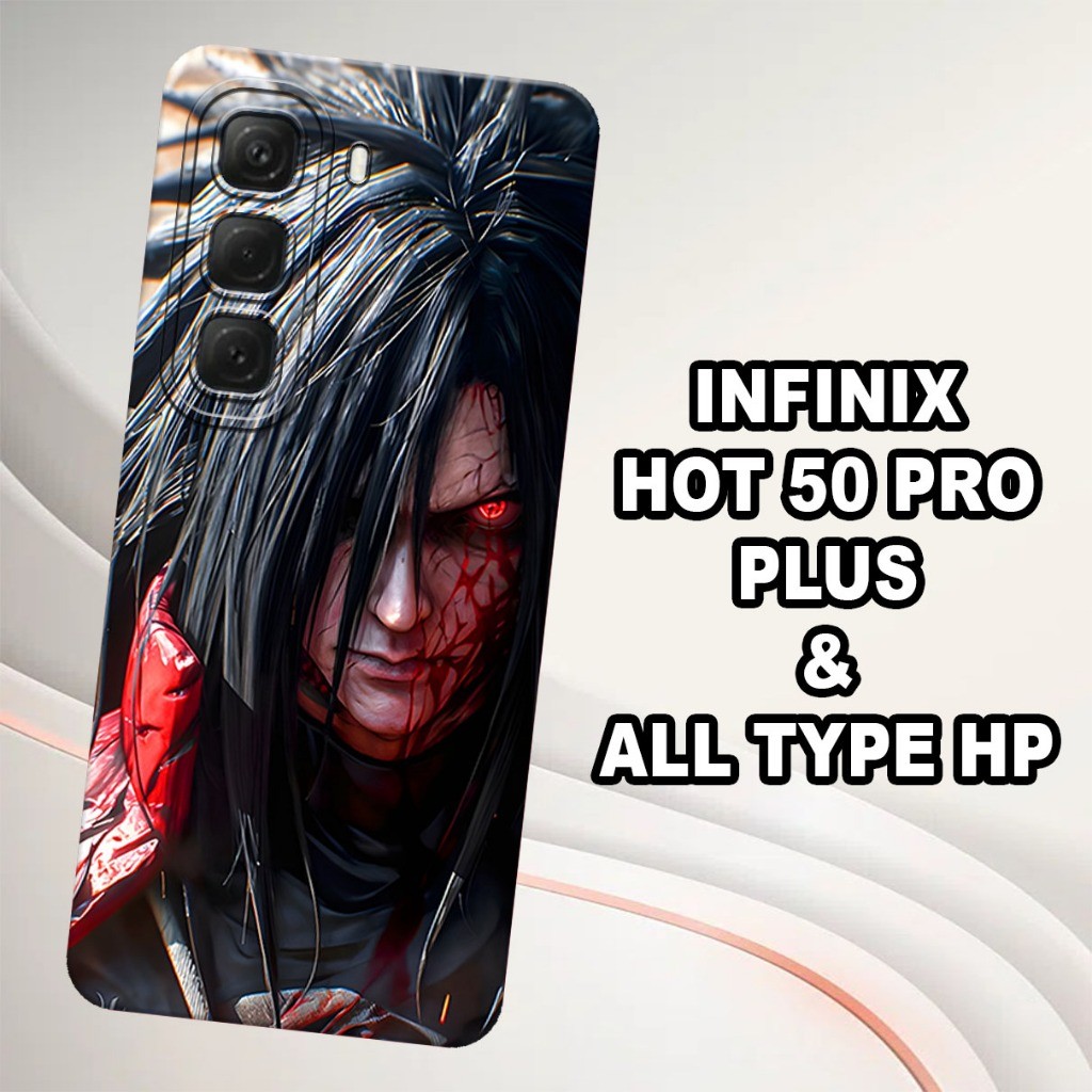(S8)  Softcase karet untuk INFINIX HOT 50 PRO PLUS 2024  Motif gambar karakter Anime Naruto/casing I
