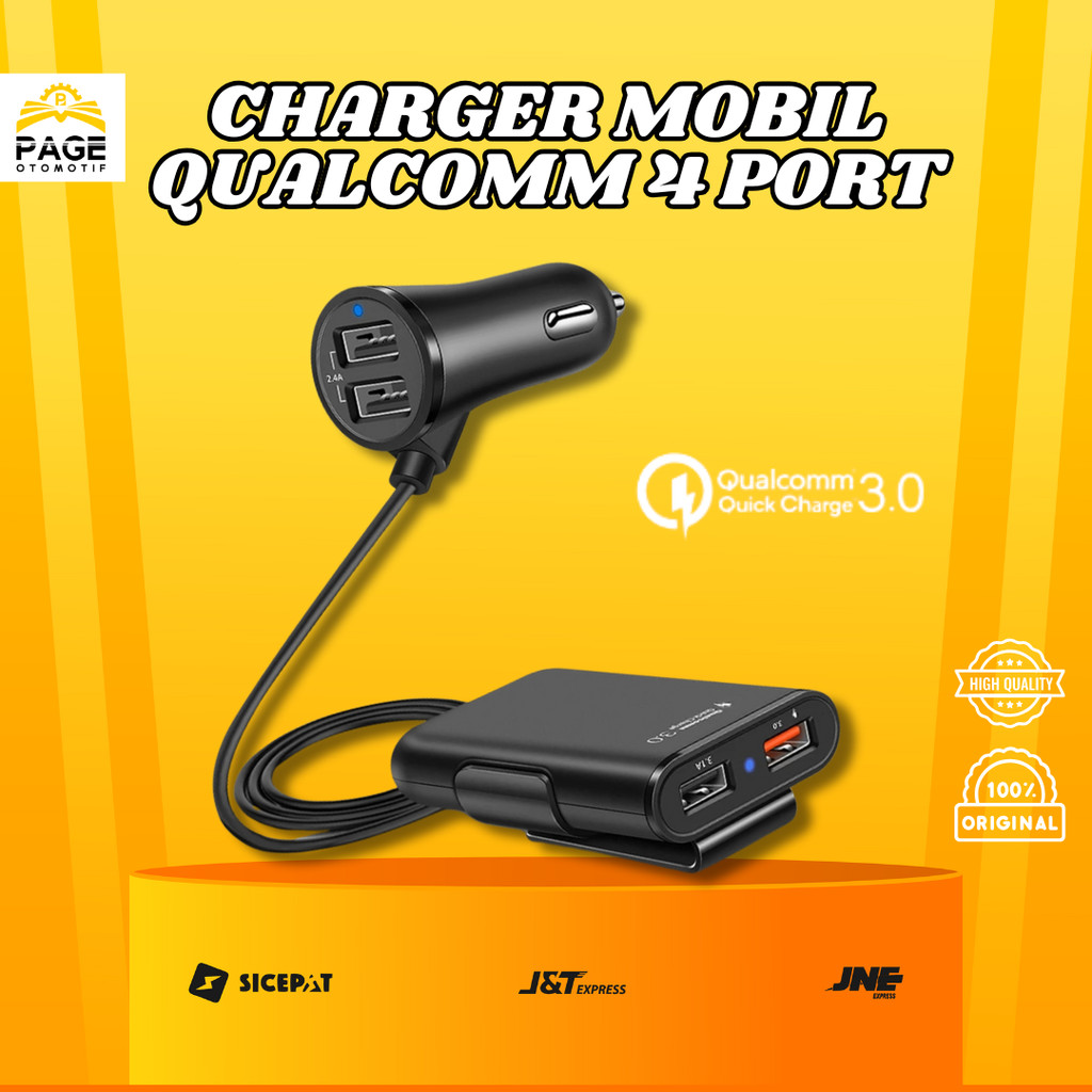 Qualcomm Quick Charge 4 Port USB Charger Mobil Fast Charging 3.1A CHG1
