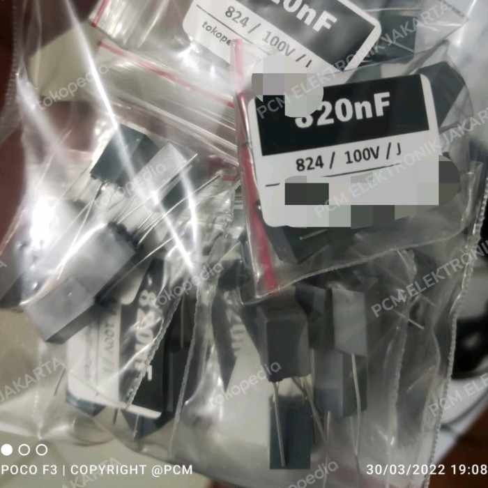 SB99 kapasitor capacitor mkm mkt 820nf 820 nf 0.82uf 100v 100volt 100 volt