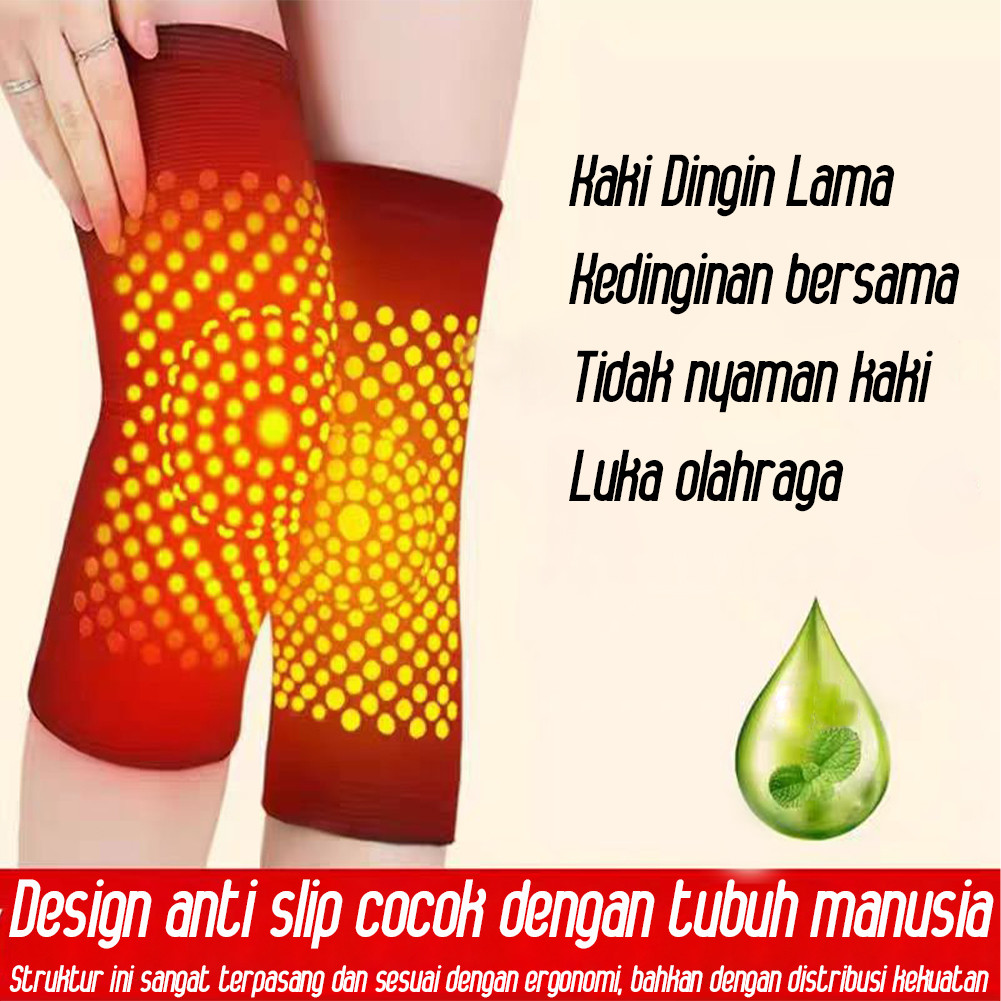 SEPASANG Deker Pemanas Lutut Turmalin Kesehatan ORIGINAL TES / Sepasang Deker Pelindung Lutut Alat T