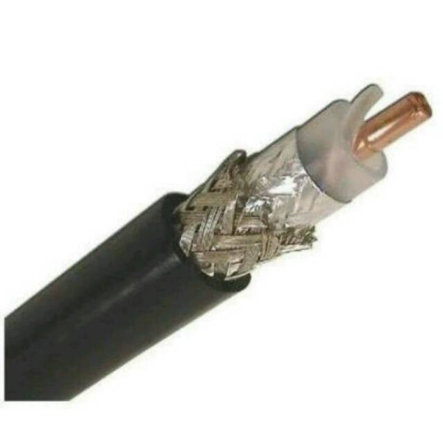 ( Tanpa Jek ) Kabel Antena TV / Kabel Parabola / Kabel TV RG - 6U / Cable Antena ( Harga Per 1 Meter