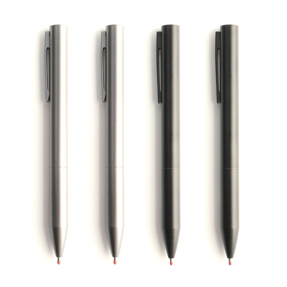 

Metal Ballpoint Pen Retractable Signature Pen Crest Style Metal Housing Black Blue Ink Medium Point 0.7mm Color Black Grey