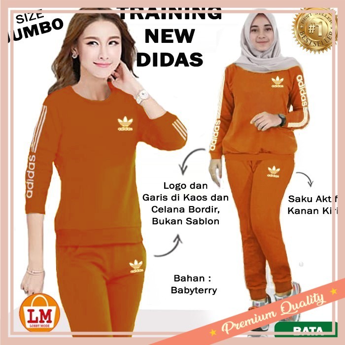 Setelan Olahraga Murah Pria Wanita Style Keren Modern /LM 07760 Setelan Olahraga Training Senam Wani