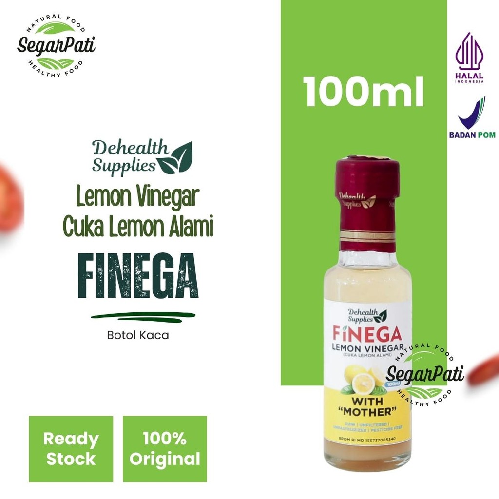 

Finega DeHealth Lemon Vinegar/ Cuka Lemon Alami - Botol Kaca 100 ml