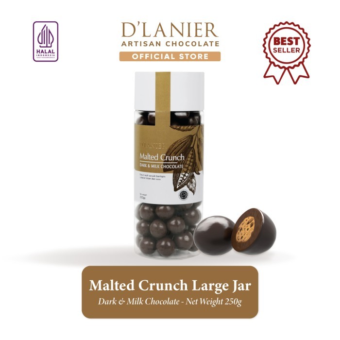 

D'Lanier Chocolate Malted Crunch - 250 gr (Large Jar)