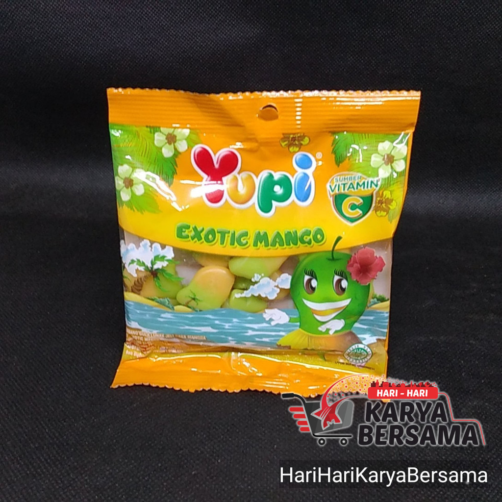 

MAKANAN RINGAN PERMEN YUPI JELLY EXOTIC MANGO 45GR