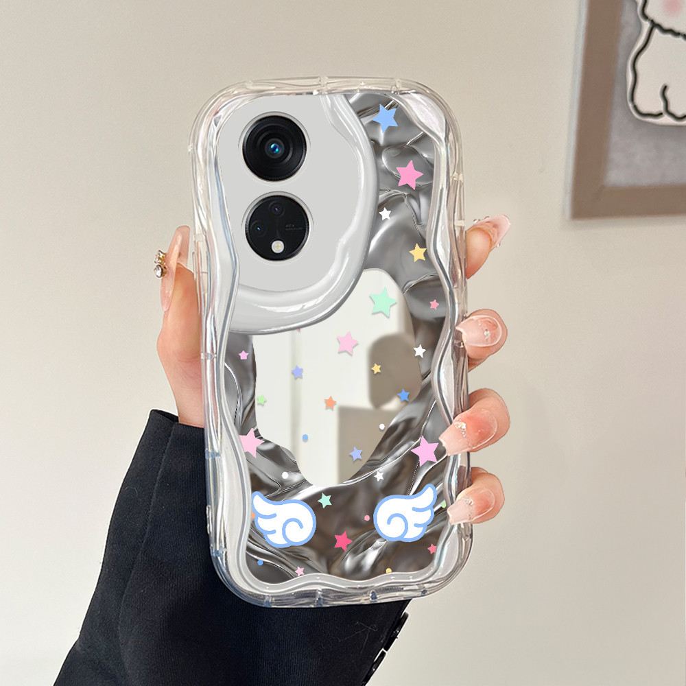 OPPO Reno 8T 5G Stars Cute Cartoon Mirror Cermin Phone Casing Case Hp Softcase 5242 JZ
