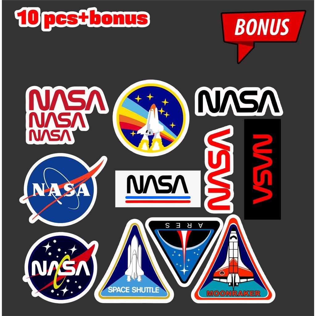 

paket stiker NASA 10 pcs Tumblr High Quality Anti Air Terbaru