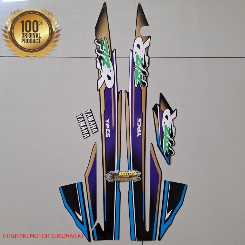 (ORI) striping yamaha fizr fiz r f1 zr 1998 sporty Hitam biru kualitas original
