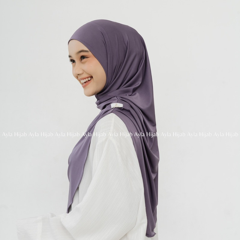 Hijab Instan hijab non pet syar'i Jersey Flora