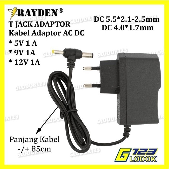 Adaptor AC DC 5V 9V 12V 1A Switching Power Supply STB CCTV Jack T