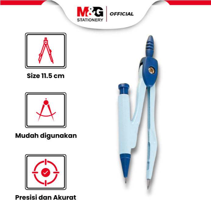 

M&G Jangka Sekolah Murah Dilengkapo Pensil Mekanik Tip 0.5mm Mudah Digunakan Ideal Untuk Matematika dan Menggambar Ukuran Presisi Akurat