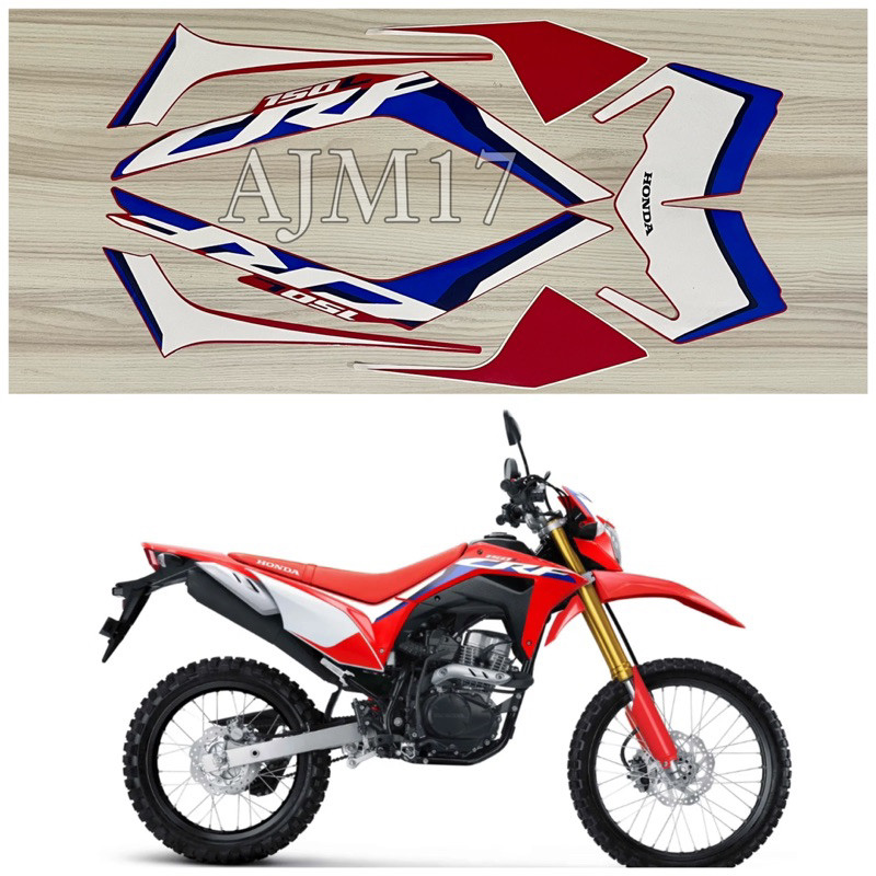 STIKER STRIPING MOTOR CRF150L CRF 150 L 2020 MERAH EXTREME RED barang baru non original kualitas ter