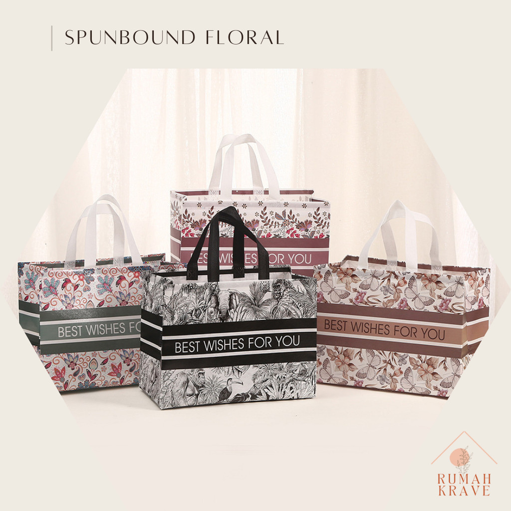 

RUMAH KRAVE - Spunbound Floral Motif Bunga Tas Kain