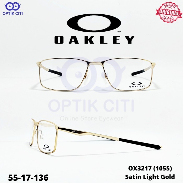 frame kacamata pria sporty original Oakley socket 5.0 OX 3217 - Satin Light Gold