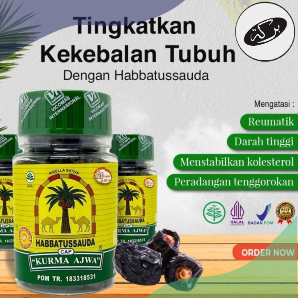 

HDN CAP KURMA AJWA - Habbatussauda Cap Kurma Ajwa Serbuk Jintan Hitam