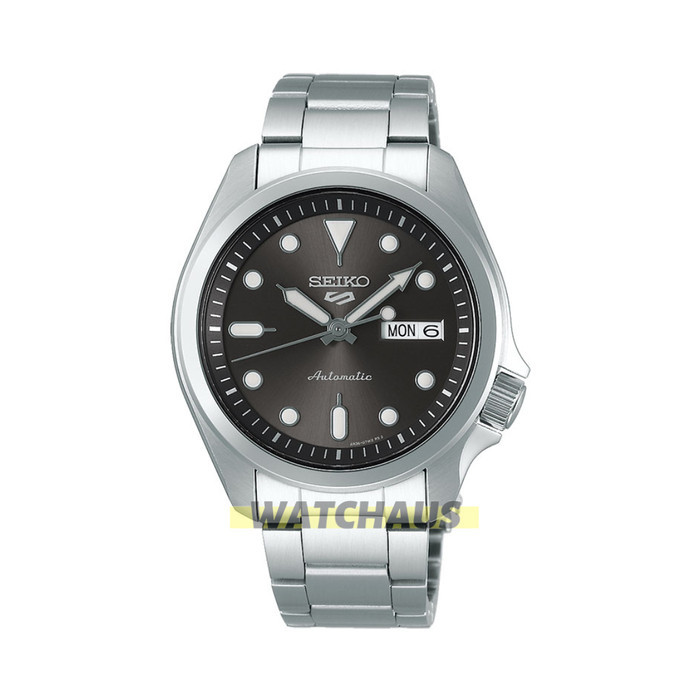 JAM TANGAN PRIA SEIKO 5 SRPE51K1 SPORTS AUTOMATIC STAINLESS STRAP GREY SILVER