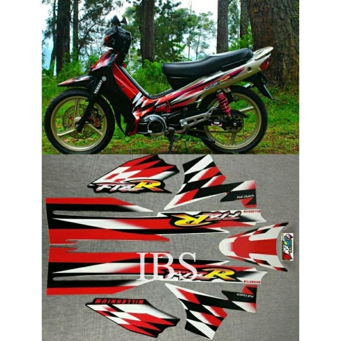 striping fizr milenium merah millenium lis stiker fiz r putih 2000