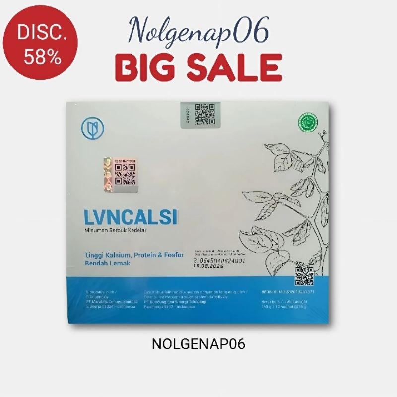 

Lvn calsium original 100% bpom 1 box isi 10 sachet