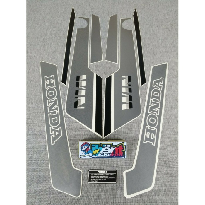 STRIPING STANDAR HONDA WIN100 WIN 100 SILVER 1984 POLET STIKER
