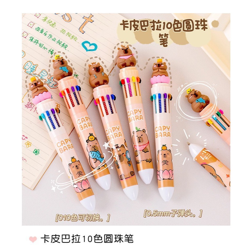 

(Kakabicam) Pen 10 Warna Capybara Characters (Seri 2)