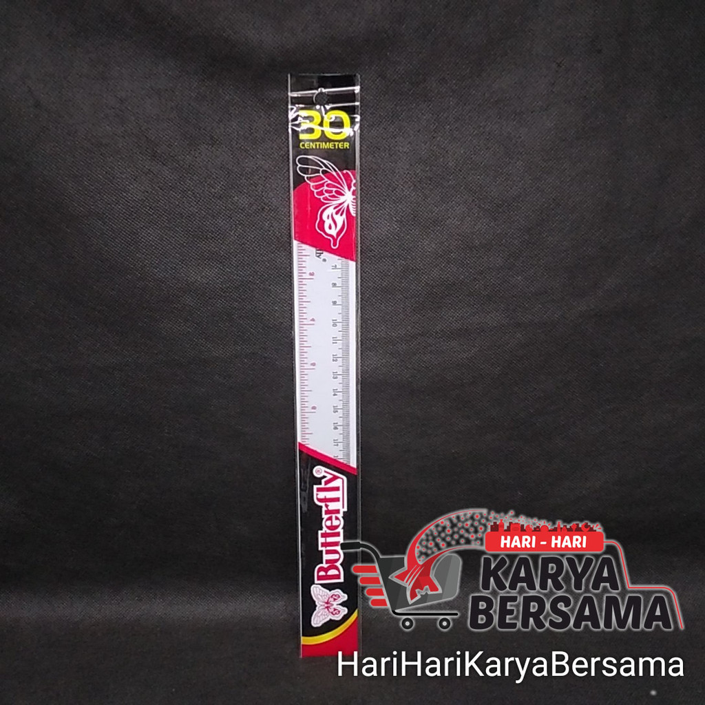 

PERLENGKAPAN TULIS PENGGARIS BUTTERFLY BRAND GLASS RULER 30CM