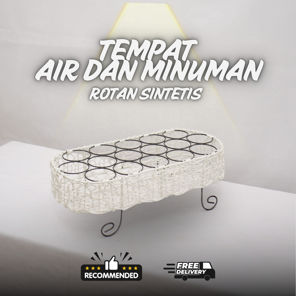 Keranjang Minimalis Aqua Gelas Dan Botol Bahan Rotan  Sintetis Anyaman Brekele Terbaru Murah Isi 16 