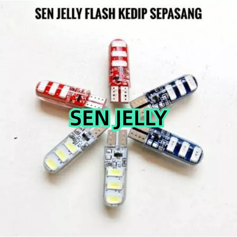 4 PCS Lampu Sen Led Jelly Kedip 6 Mata Lampu Sein Variasi
