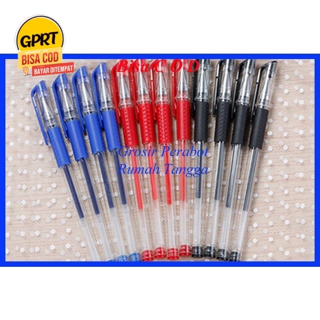 

GPRT Pulpen Gel Pena gel 0,5 mm Pulpen Tinta Gel Hitam Biru Merah
