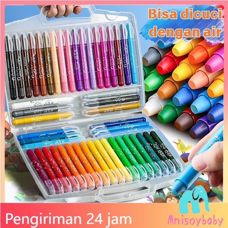 

[Penjual Lokal] Crayon Grasp / Crayon Grasp Mata Sedang / Silky Crayon / Water Soluble Crayon / Krayon Warna / 36/48Grasp Crayon Set