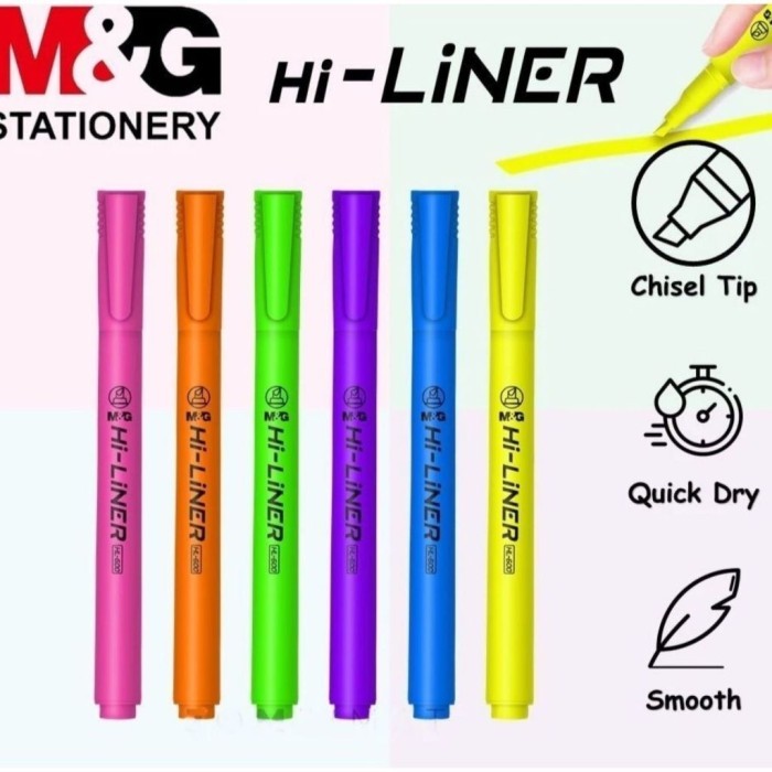 

Highlighter Hi-Liner M&G Flourescent Colours Penanda Tulisan AHMU9772 - SATUAN - M&G Hi-Liner, ORANGE