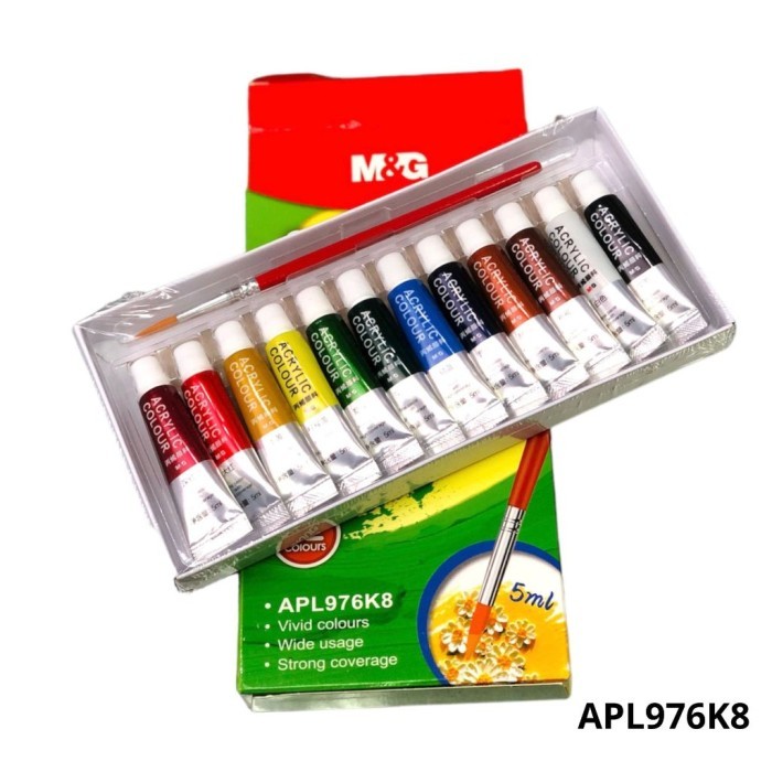 

Cat Acrylic M&G 12 Warna Cat Akrilik Berkualitas APL976K8 - APL976K8